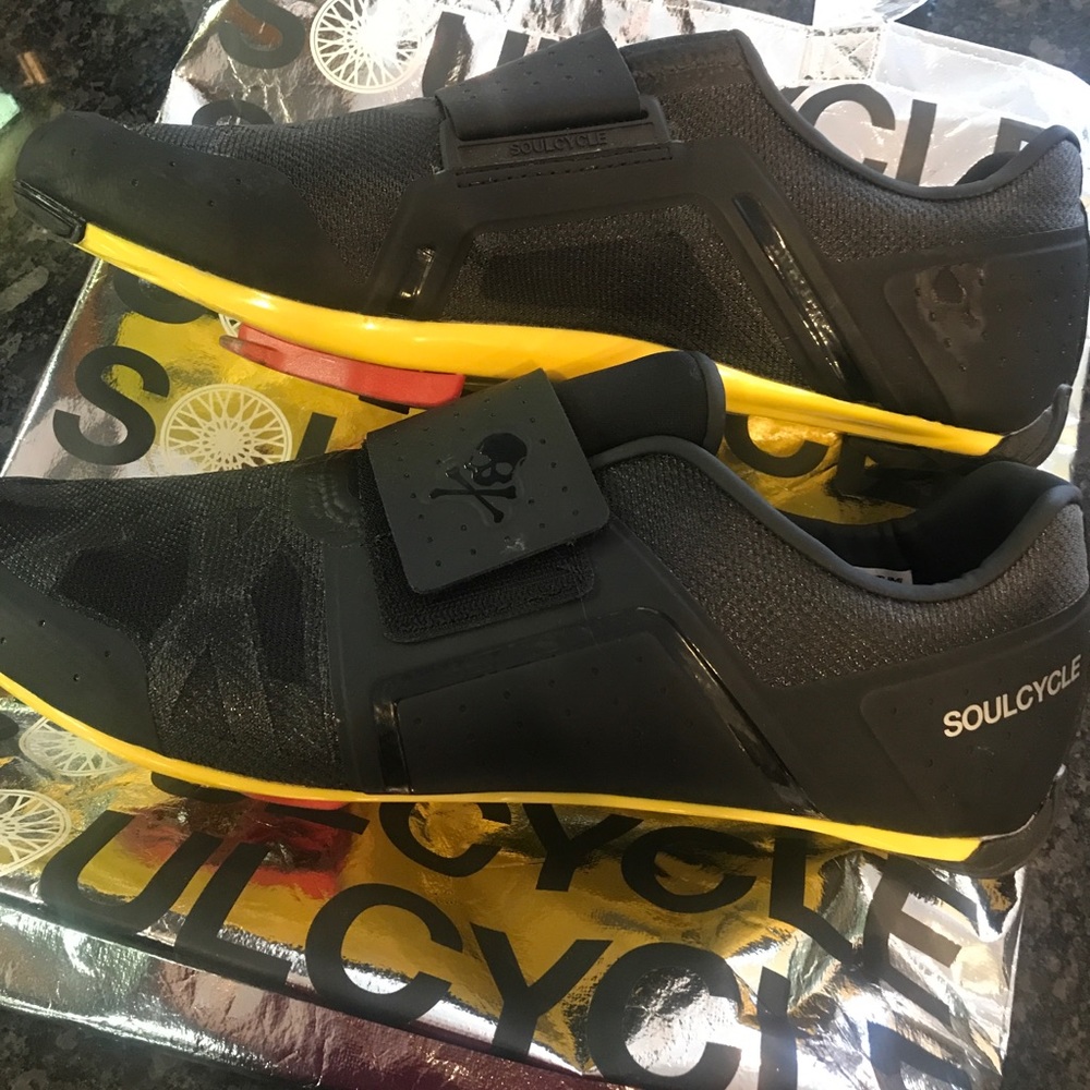 SoulCycle Black and Yellow Athletic Shoes